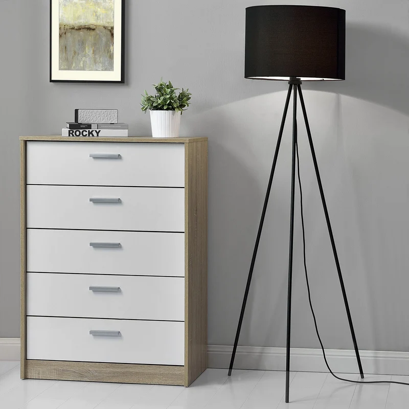 Elegant golvlampa - Triangle 1 x E 27 - 40W - svart