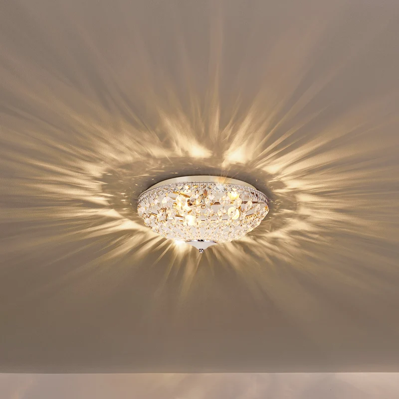 Stilig plafond - Lydia - 3 x E14, Ø40 cm krom [lux.pro]