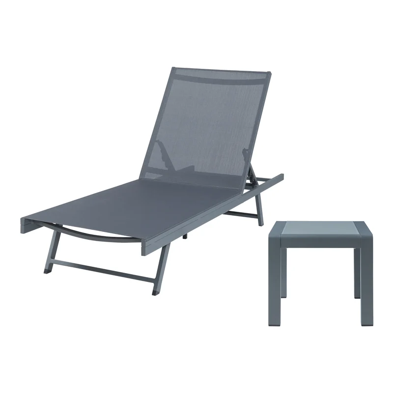 Solstolsset Baragiano 2-del Aluminium [casa.pro]