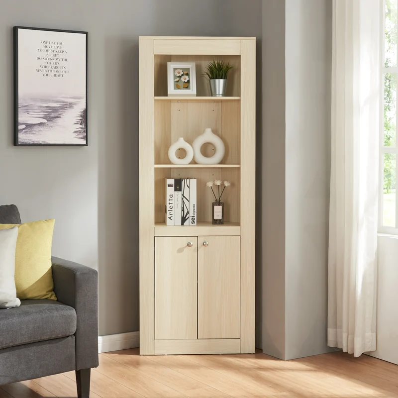 Hörnskåp Eura 170x62x30cm ek [en.casa]