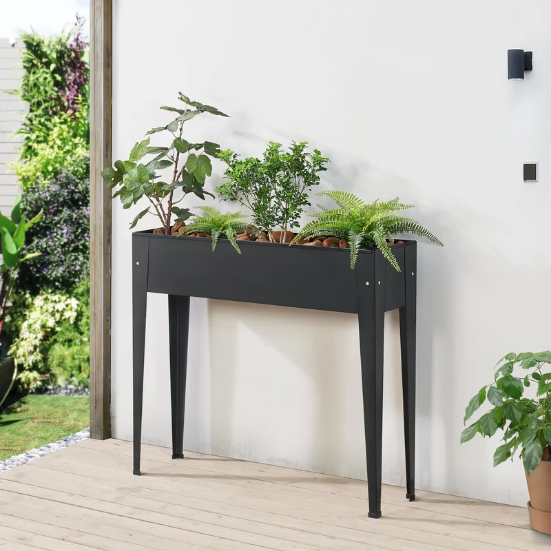 Odlingsbädd Lelystad högbädd 98x25x82 cm [en.casa]