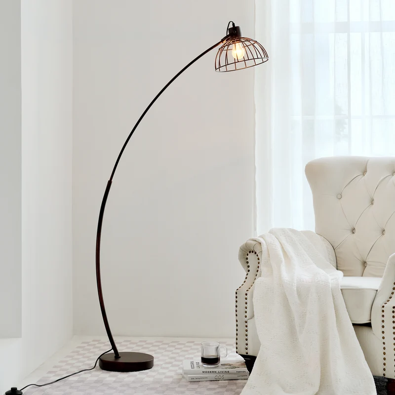 Golvlampa Portsmouth 160 cm metall rostbrun [lux.pro]
