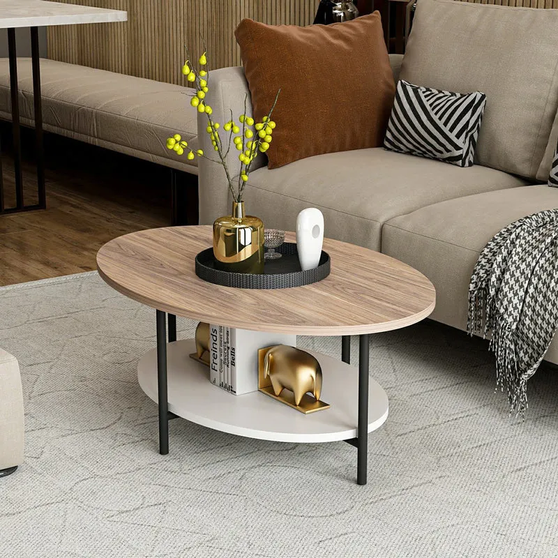Soffbord Fredericia 36x90x60 cm oval [en.casa]