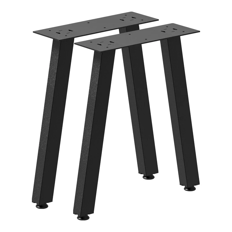 Bordsben Mariager set om 2 stål 42x30 cm svart [en.casa]