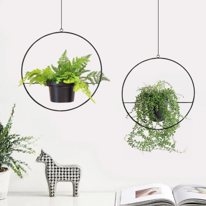 Växthängare Opsterland i 2-pack Svart [en.casa]
