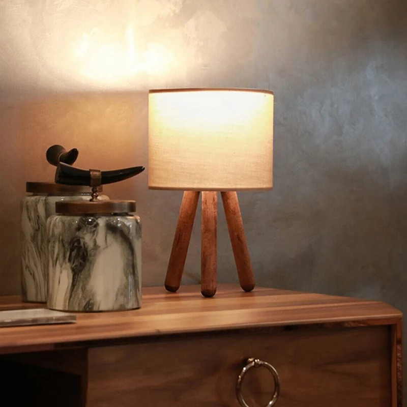 Preston bordslampa trä 1xE27 sandfärg [lux.pro]