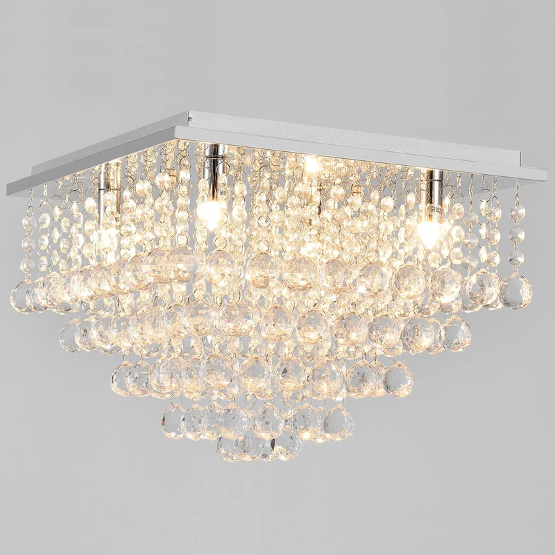 Stilig plafond - Veli Prisma - krom / kristall-vit