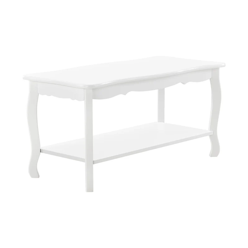 Soffbord vintage shabby chic stil 87,5x40x42cm vit [en.casa]