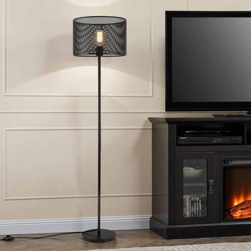 Golvlampa Arensburg 153xØ35 cm svart [lux.pro]