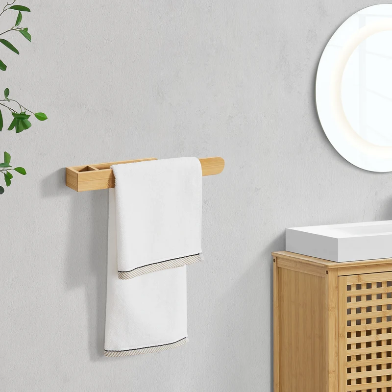 Handduskhållare Tønsberg 38x5x4 cm bambu [en.casa]