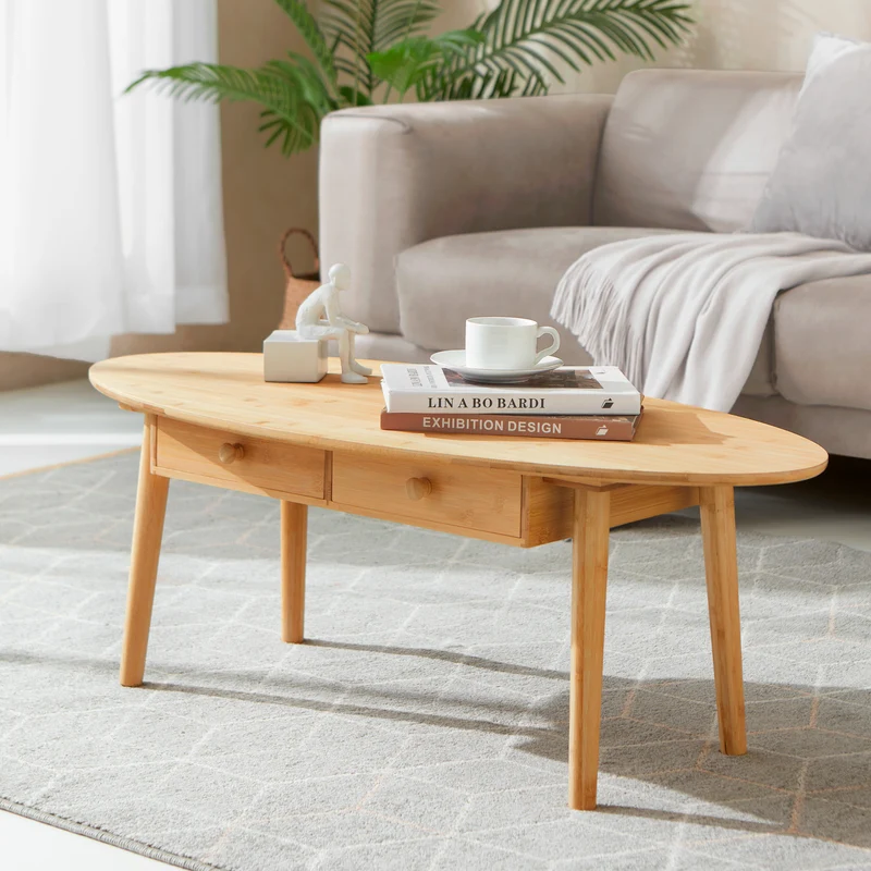 Soffbord Harboøre Bambus Natur [en.casa]