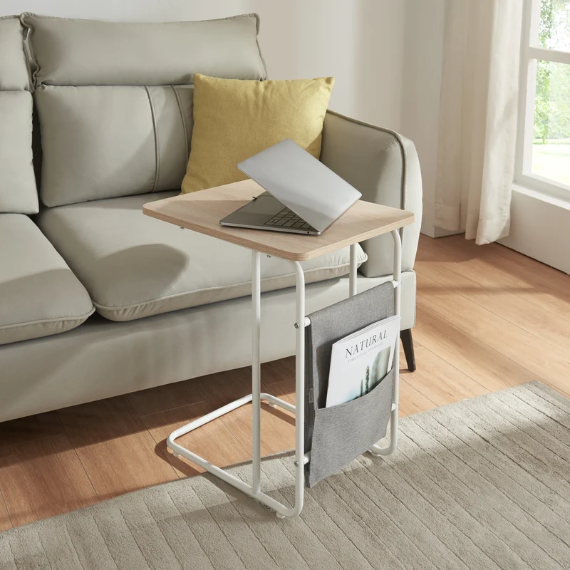 Laptopbord Dyrøy 56x48x37cm vit/ek [en.casa]