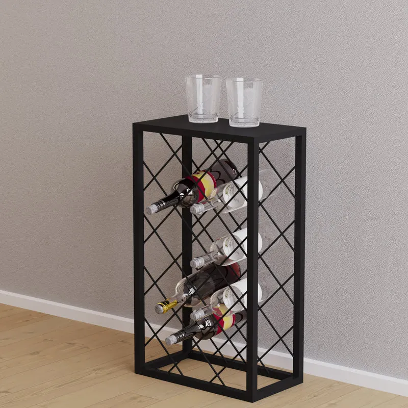 Amasia vinställ i metall 68x40x22cm [en.casa]