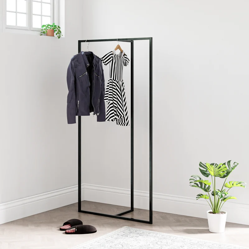 Klädhängare Hurdal 160x80x32cm svart [en.casa]