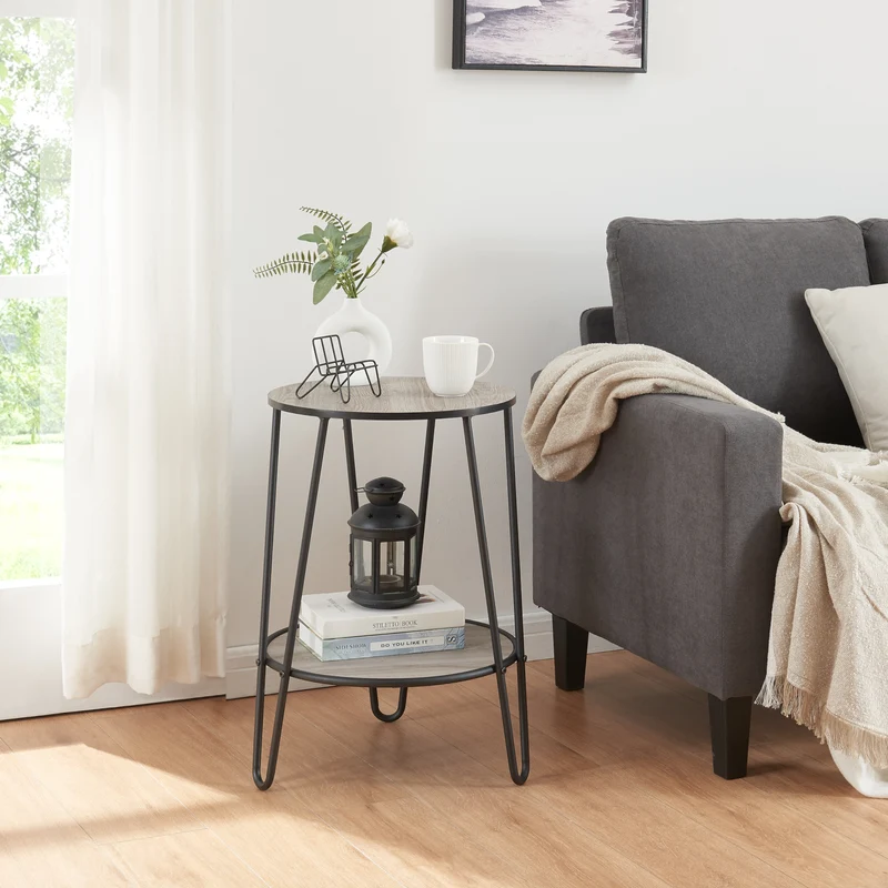 Sidobord Ylöjärvi 61x44x44 cm metall [en.casa]