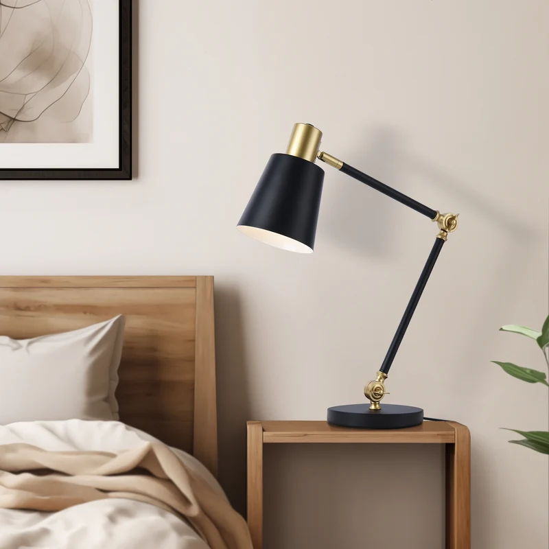 Abergele bordslampa svart / guldfärgad [lux.pro]