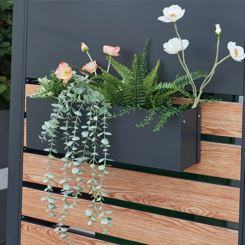 Blomlåda Achtkarspelen 50x12x15cm Antracit [en.casa]