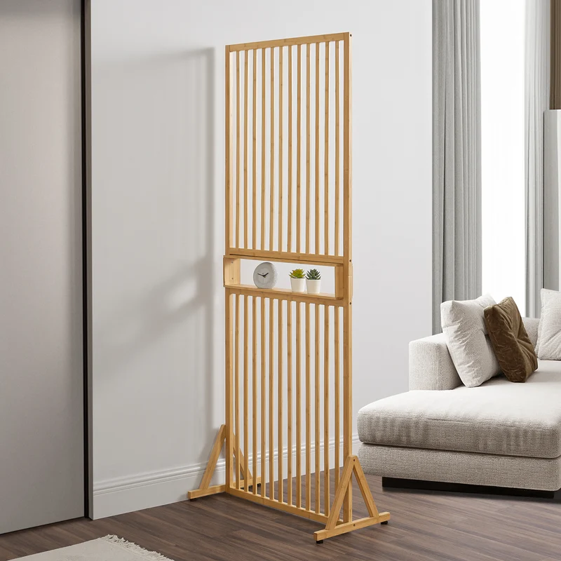 Rumsavdelare Fron 197x75,5x40 cm Bambus [en.casa]