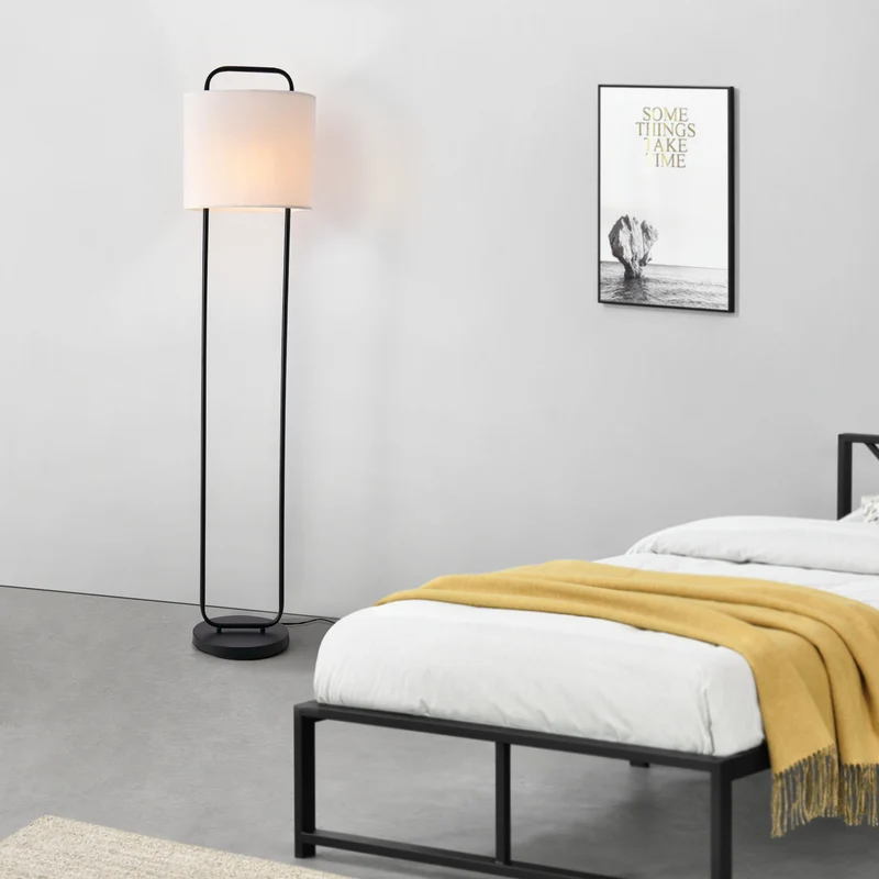 Golvlampa Meløy Svart/Vit [lux.pro]