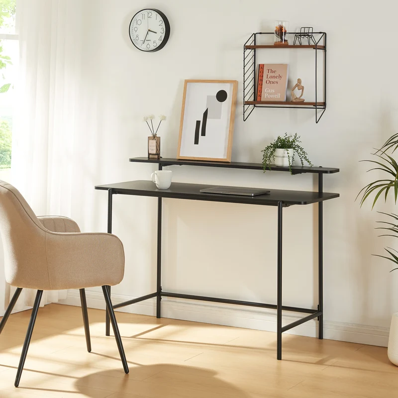 Skrivbord Samnanger 120x55x88 cm Svart [en.casa]