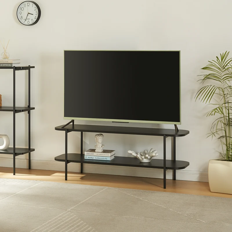TV-bord Samnanger 120x40x45 cm Svart [en.casa]
