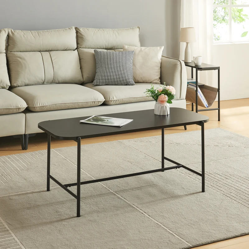 Soffbord Samnanger 110x50x45cm Svart [en.casa]