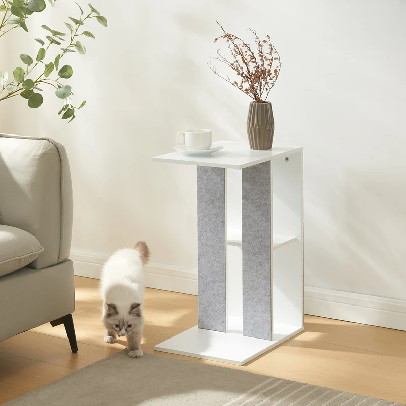 Sidobord med repyta Ljungby Vit [en.casa]