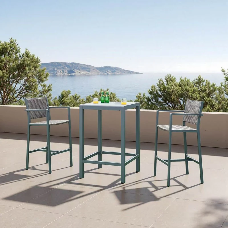 Barbordset Avise 3-del Aluminium [casa.pro]