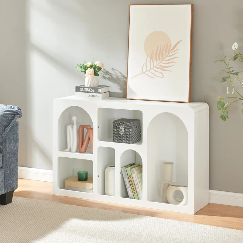 Sideboard Vågå med öppna fack 110x30x70 cm Vit [en.casa]