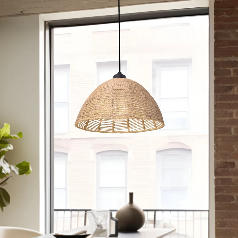 Taklampa Romsey Metall+Rattan [lux.pro]