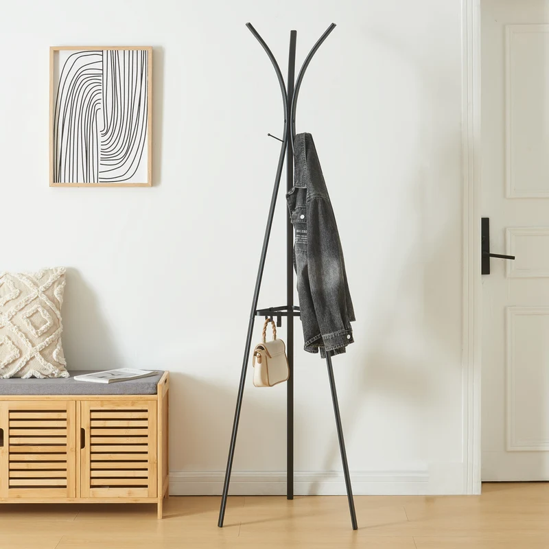 Garderobsställ Vevelstad 181x52,5x52,5 cm stål [en.casa]