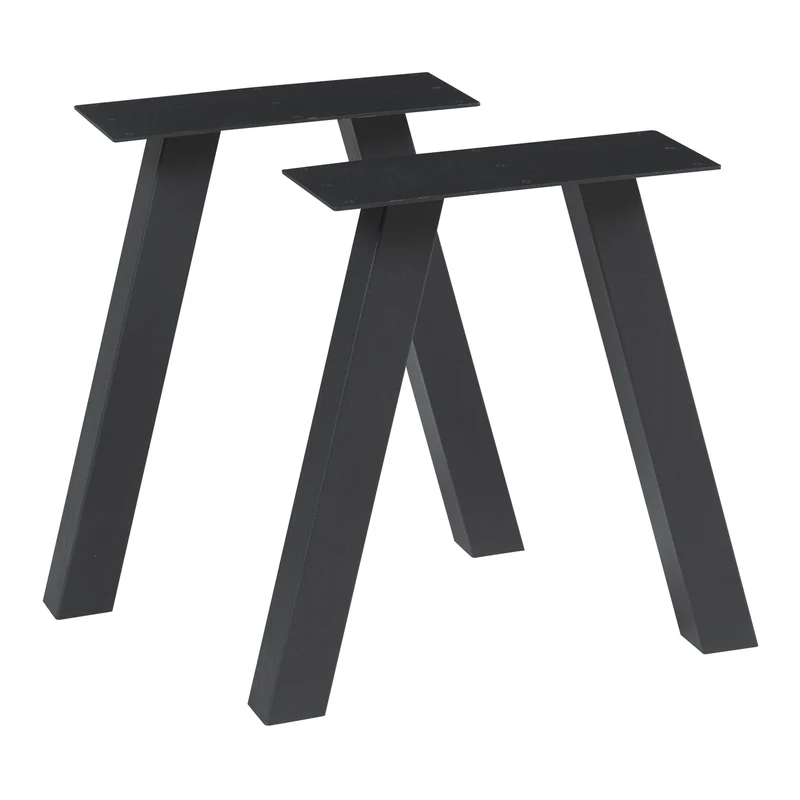 Bordställ 2-pack Mariager 42x40cm Svart [en.casa]