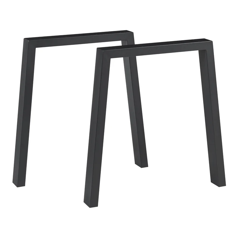 Bordställ 2-pack Kraftisried 72x70cm Svart [en.casa]
