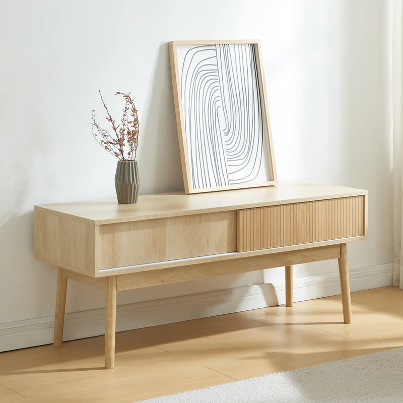 Tv-bänk Landskrona 115x40x48 cm ekfärg [en.casa]