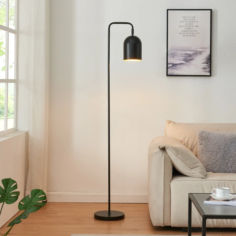Golvlampa Barnard Metall 159 cm Svart [lux.pro]