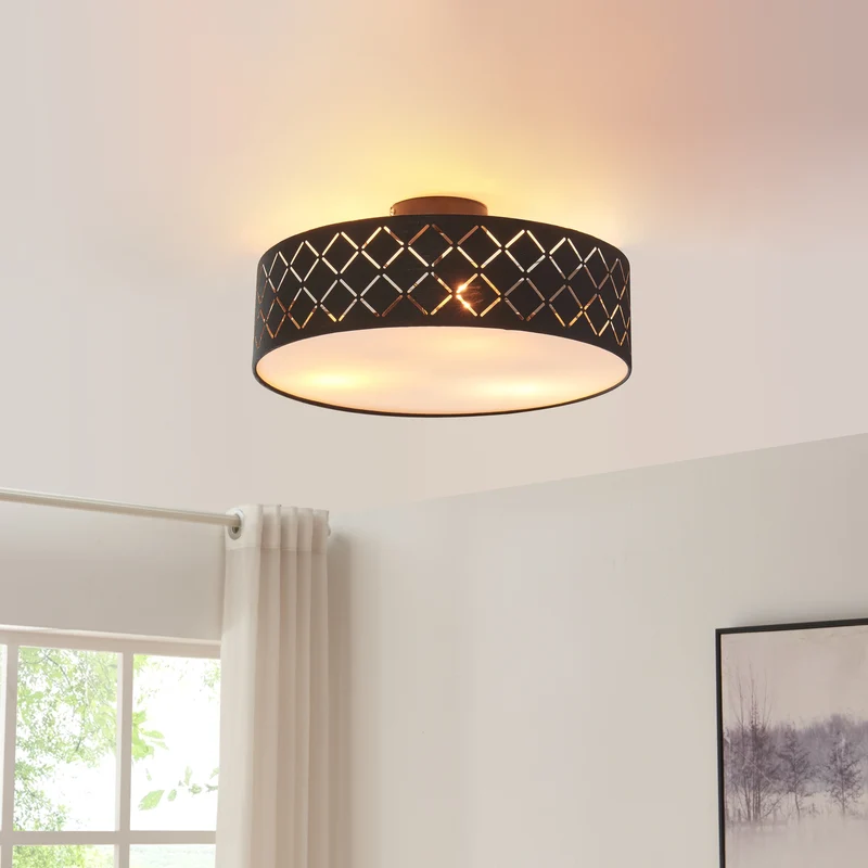 Taklampa Bay Svart/Vit [lux.pro]