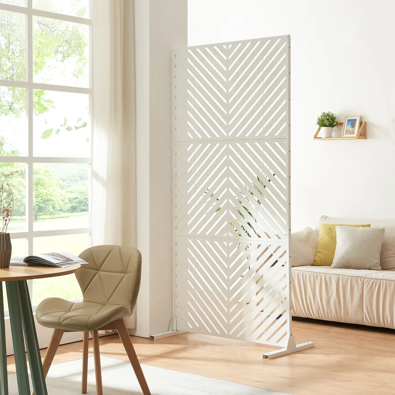 Inomhusavskiljare Kekan Stål 200x100x50 cm Vit [casa.pro]
