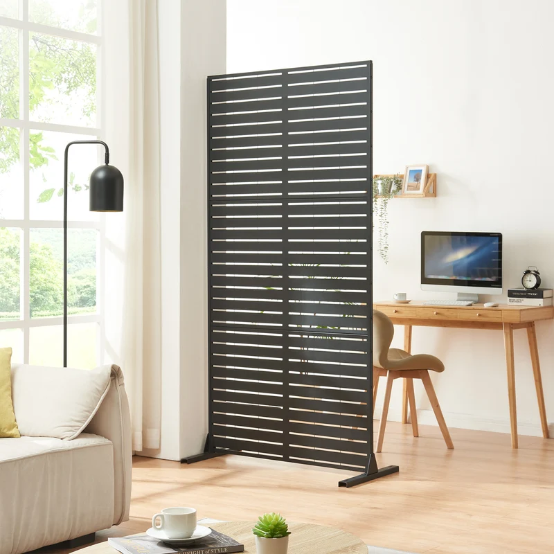 Inomhusavskiljare Trolu Stål 200x100x50 cm Svart [casa.pro]