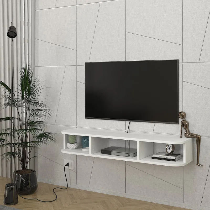 TV-lågt skåp hängande Oundsvas 120x30x19 cm Vit [en.casa]