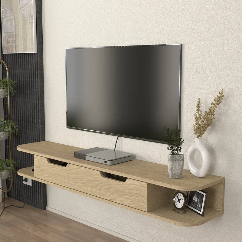 TV-lågt bord hängande Karjali 150x30x19 cm eklook [en.casa]