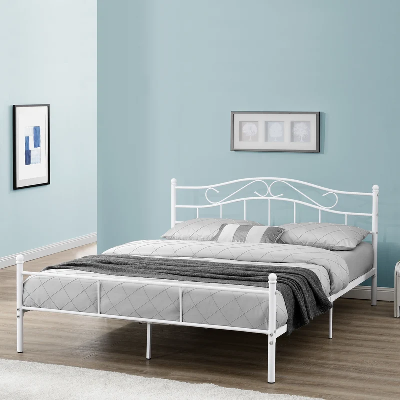 [en.casa]® Sängstomme Florenz i metall-i olika färger och mått