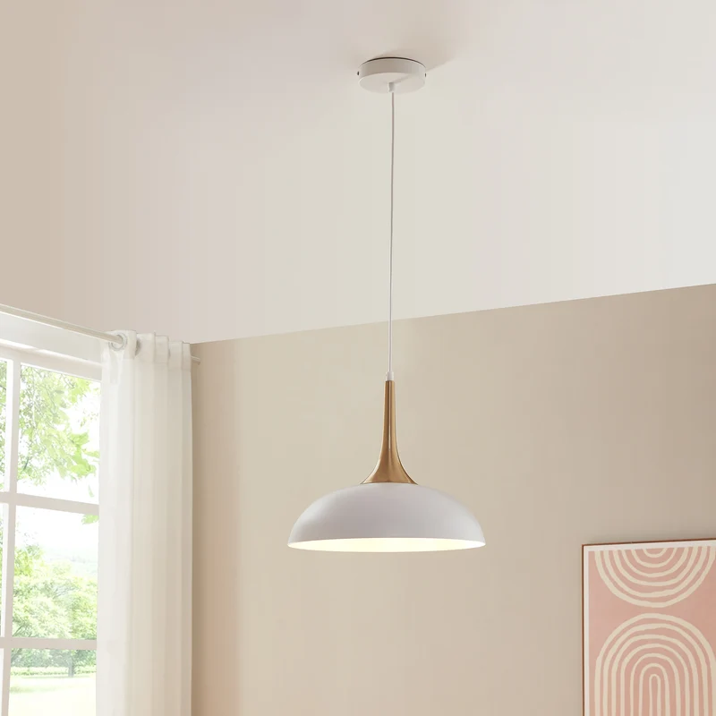Taklampa Blairgowrie Metall Vit/Mässingsfärgad [lux.pro]