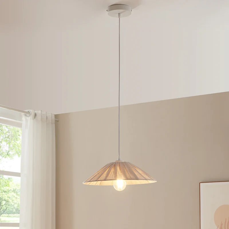 Taklampa Bridge Vit/Beige [lux.pro]