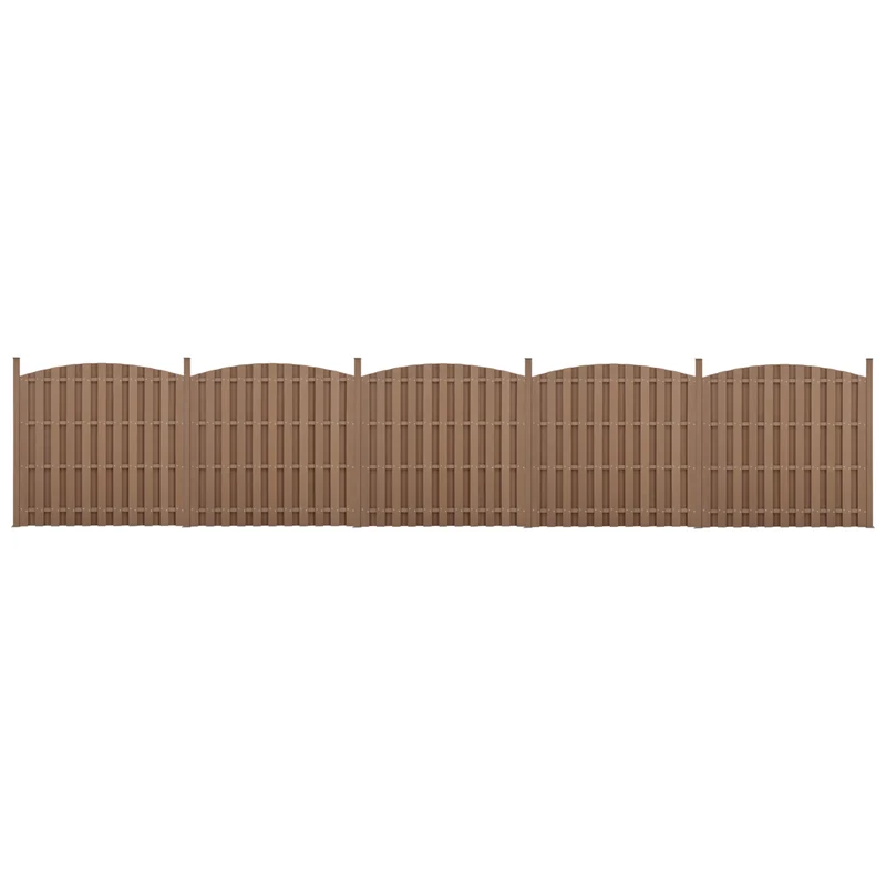 Bågformat WPC staket set med stolpe välj modell [neu.holz]