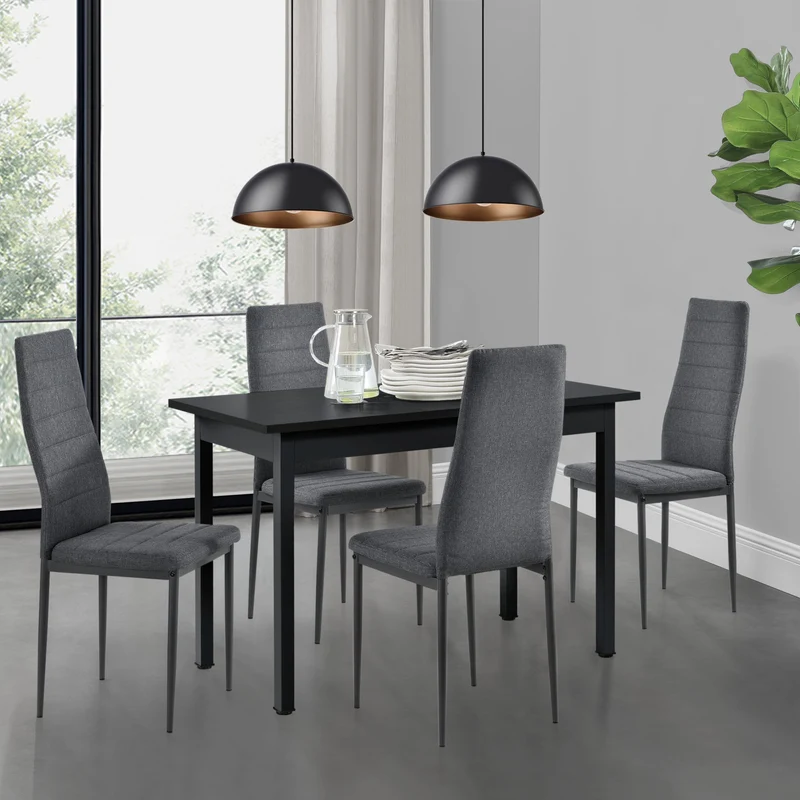 Matgrupp Lind matbord och 4 stolar [en.casa] välj modell