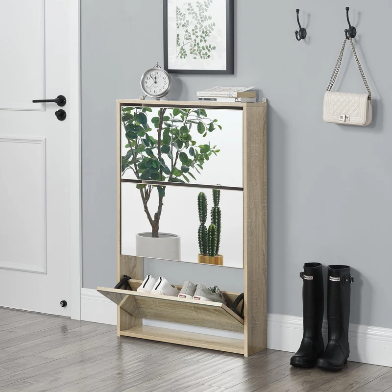 Skoskåp med lådor och spegel [en.casa] välj modell