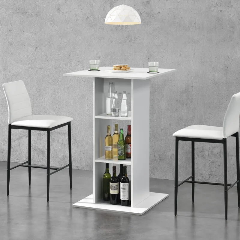 Barbord Visby 70x70x110cm med hylla [en.casa] välj modell