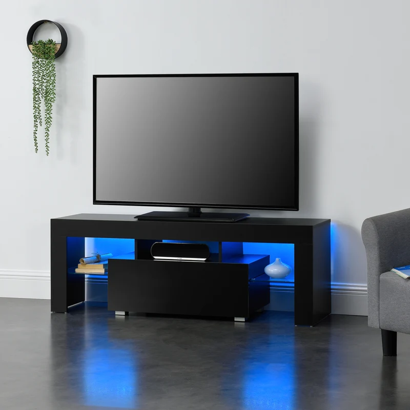 Tv bänk Grimsey med LED [en.casa] välj modell