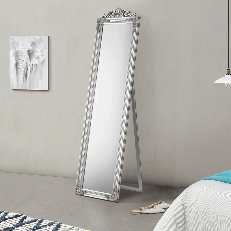Golvspegel Arezzo helfigursspegel 160x40cm eukapyptus lutningsbar [en.casa] välj modell