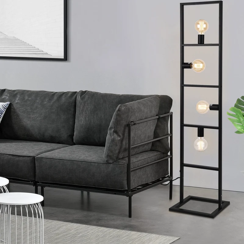 Golvlampa Plauen-142,5x31x31cm-metall-vit-230V-50Hz-i olika färger